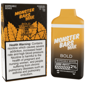 Одноразовая ЭС Jam Monster Bars Max 6000 - Bold Tobacco (Ваниль, орех и табак)