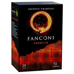 Уголь Fanconi кокосовый 25мм 1кг (72 шт)