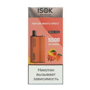 Одноразовая ЭС ISOK BOXX 5500 - Персик манго арбуз (М)